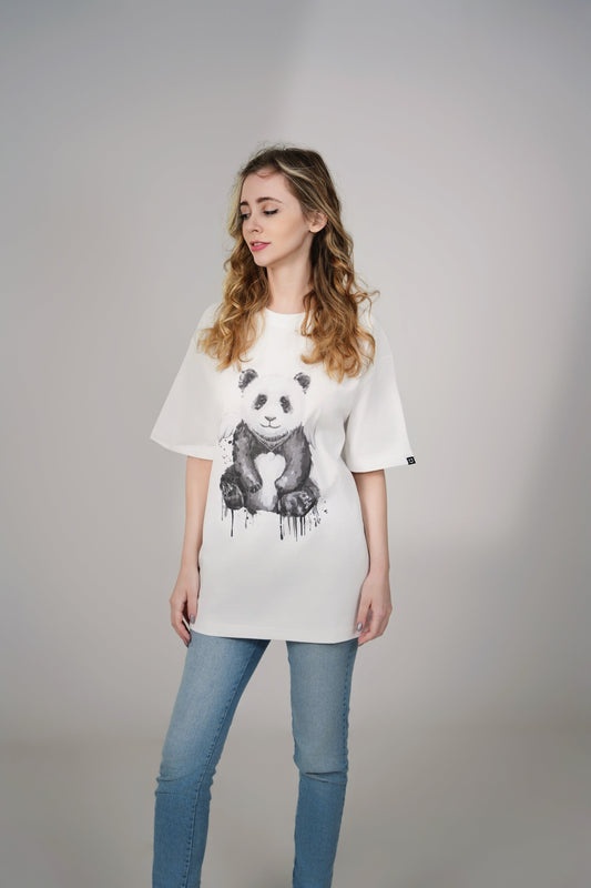 Panda Pattern Cotton Tee