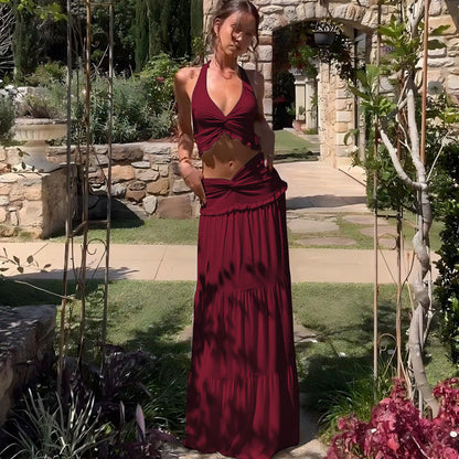 Chic Flowy Maxi Dress Set