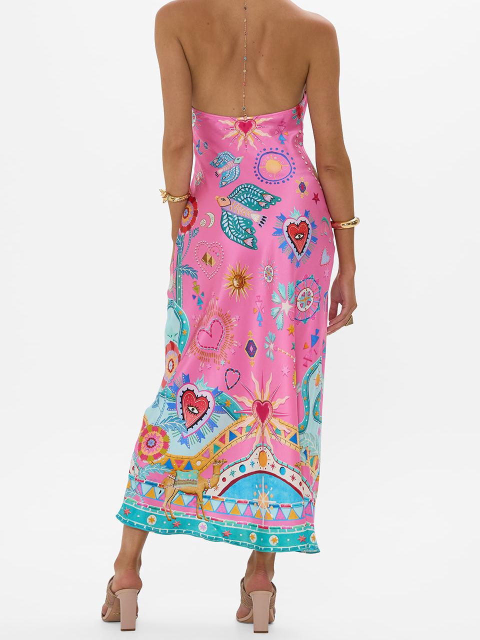 Floral Satin Summer Dress