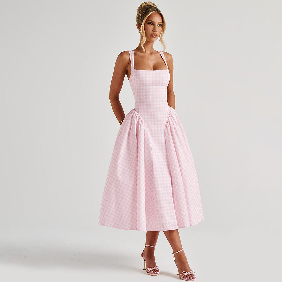 Chic Gingham Princess Dress