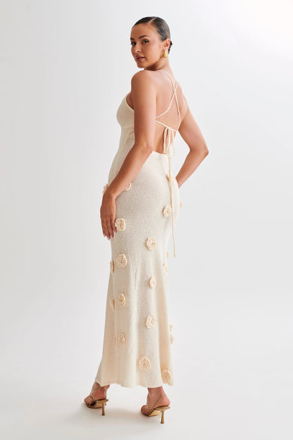 Elegant Floral Halter Dress