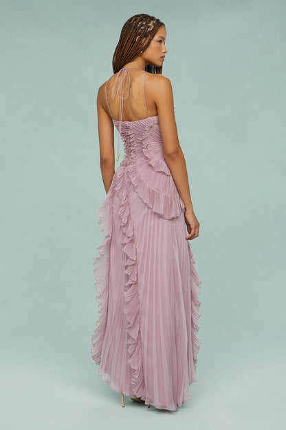 Ethereal Pleated Strappy Dress