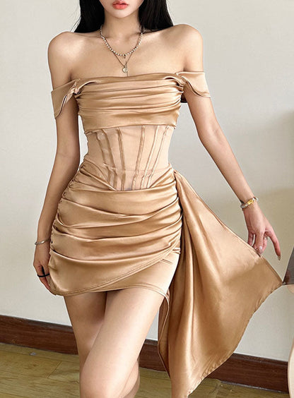 Chic Off-Shoulder Glam Dress