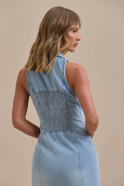 Chic Denim Maxi Dress
